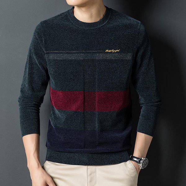 SuéTer De Chenilla De Cuello Redondo De Moda Para Hombre, SuéTer De Punto CáLido De Manga Larga Para OtoñO/Invierno, Top De Tigre XL Black-image