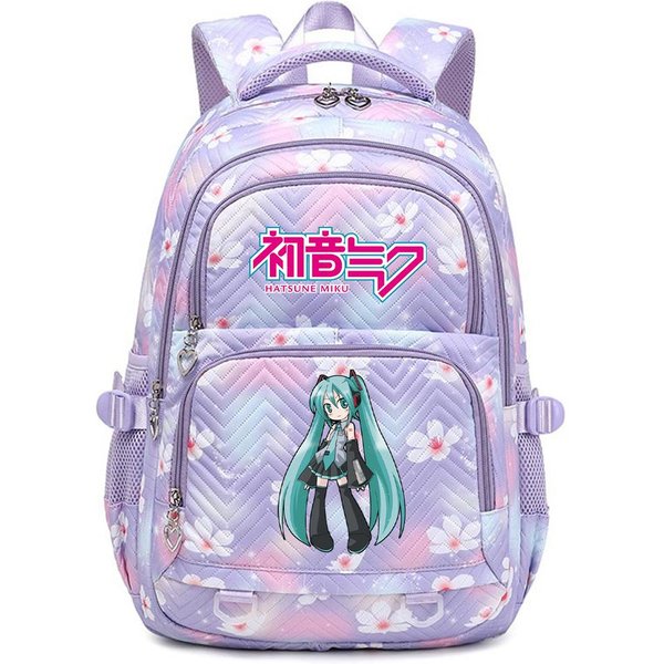 Szkolny Plecak Z Nadrukiem Hatsune Miku Anime Dla Ucznia Nastolatka Plecak Na KsiążKi Dla ChłOpca Dziewczynki Kobiety DużA Pojemność Wodoodporny Plecak PodróżNy Mochila Escolar-image