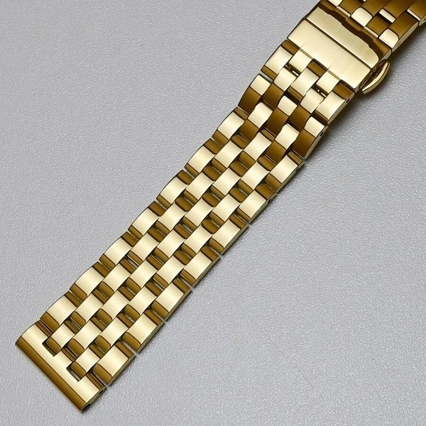 Correa De Reloj De Acero Inoxidable Correas De Reloj 12 Mm 14 Mm 16 Mm 18 Mm 19 Mm 20 Mm 21 Mm 22 Mm 23 Mm 24 Mm Pulsera Extremo Curvo Para Seiko 12Mm Beige-image