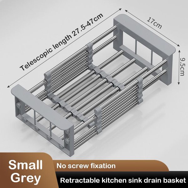Cesta De Drenaje RetráCtil Para Fregadero De Cocina, Cesta De Almacenamiento Para Lavar Frutas Y Verduras, Escurridor Multifuncional-image