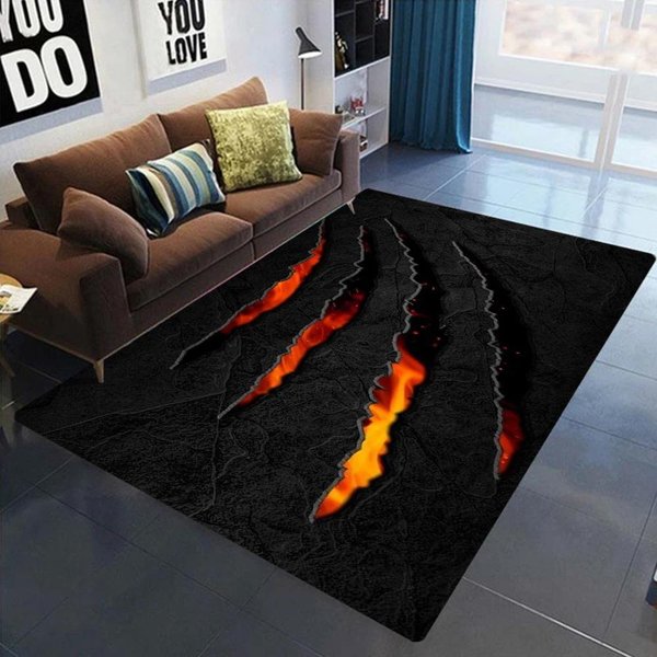 Ciemne Zadrapania Dywan Salon Sypialnia Dekoracja PrzyłóżKowa Mata PodłOgowa Mata Pod Drzwi WejśCiowe Do Domu AntypośLizgowy Dywan Do Kuchni MożNa Prać 40X60Cm16X24In-image