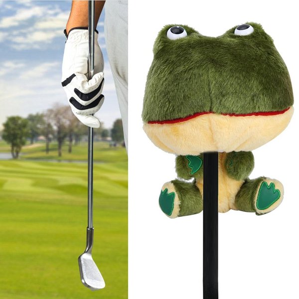 1 Pieza Fundas De Felpa Para La Cabeza Del Palo De Golf Protector De Palo Driver Funda Para La Cabeza Forma De Rana-image