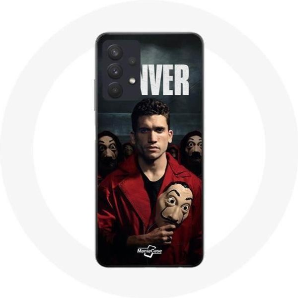 Coque Maniacase Pour Samsung Galaxy A32 4G La Casa De Papel Denver Masque Negro-image