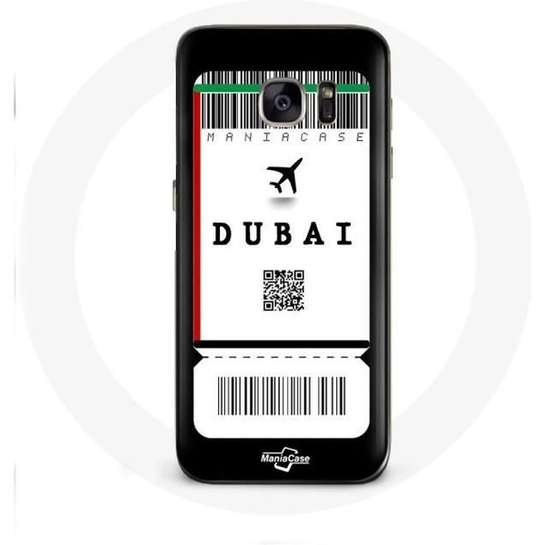 Funda - Samsung - Galaxy S7 Edge - Billete De AvióN DubáI - Flexible - ProteccióN SintéTica-image
