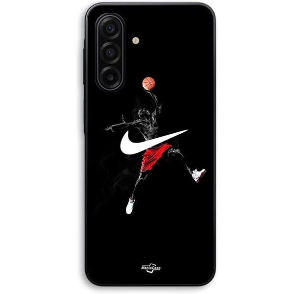 Funda Para Samsung Galaxy A57 Logo Nike Jordan Fondo Negro Maniacase-image