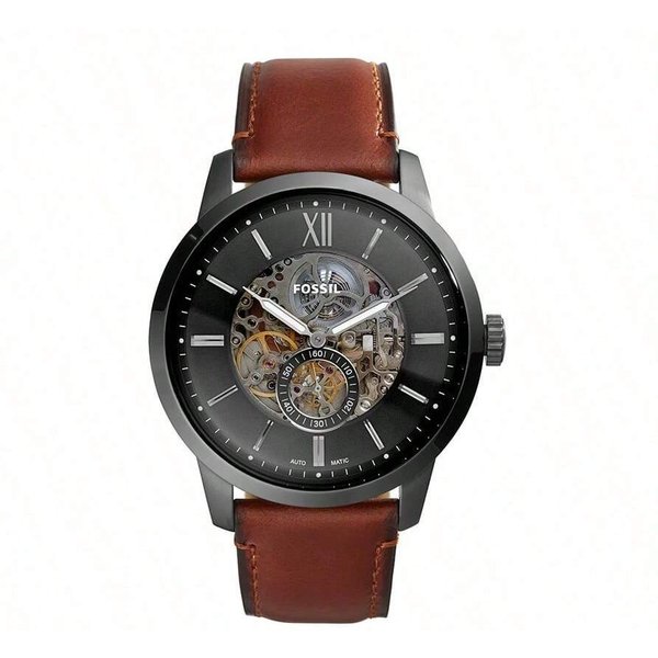 Fossil Zegarek MęSki Automatyczny Casual Townsman OkrąGłA Tarcza I SkóRzany Pasek Zegarek Modowy Odpowiedni Do Noszenia Na Co Dzień MęSki Prezent Urodzinowy śWiąTeczny ME3181 Kolor Szary-image