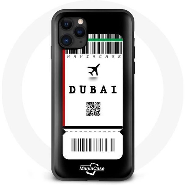 Funda - Maniacase - Iphone 13 - Billete De AvióN DubáI - Negra - Flexible Negro-image
