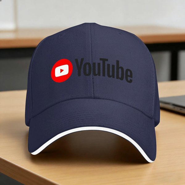 Youtube Gorra De BéIsbol Sol Verano Hombres Mujeres DiseñO Hip Hop Gorras Ajustables Moda Tenis Skate Gorras De BéIsbol One Size-image