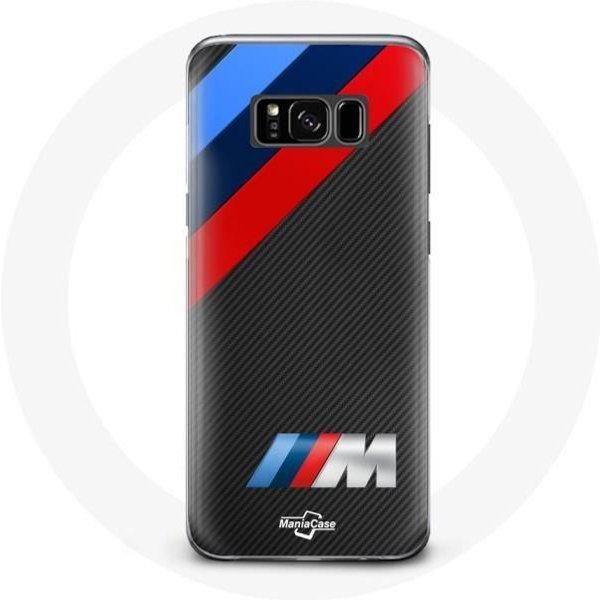 Etui - Maniacase - Samsung Galaxy S8 Plus - Czarne - MięKkie - Logo Kolekcji BMW M-image
