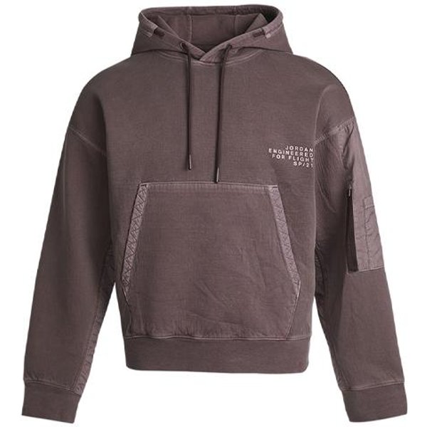 Bluzy Jordan MęSkie Rdzawe Z Kapturem Umiarkowane Regularne XL Gray-image