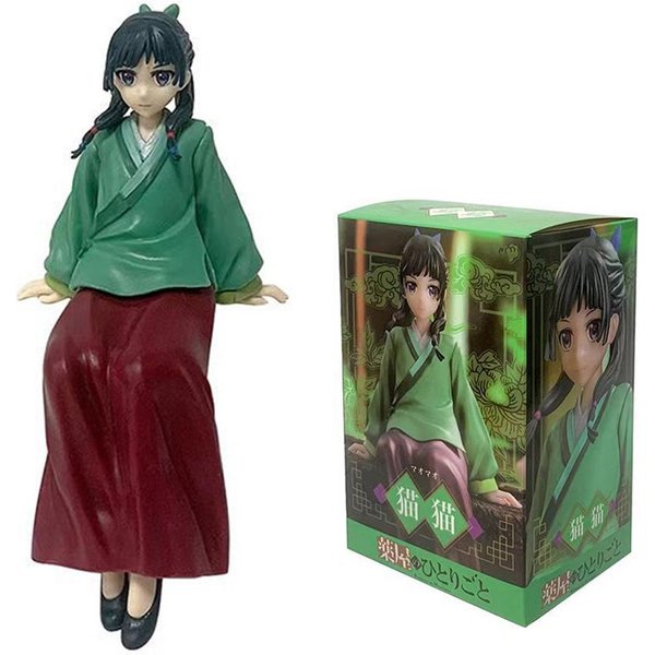 Anime Dzienniki Aptekarki Figurka Maomi Figurka Akcji Wersja Q Kot Kot Model PVC Kawaii Ozdoba Lalka Zabawki Festiwalowe Prezenty RóżOwy-image