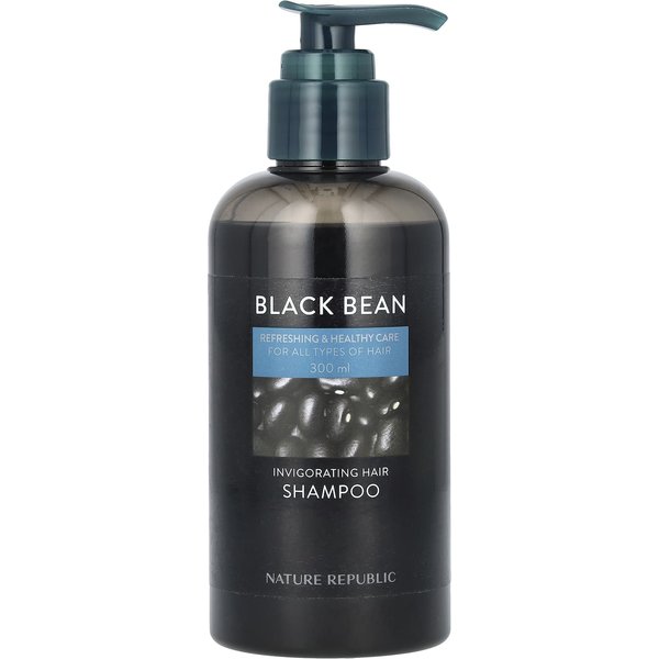 Nature Republic, Champú Revitalizante Para El Cabello Con Frijoles Negros, Apto Para Todo Tipo De Cabello, 10,14 Fl Oz (300 Ml) Gray-image