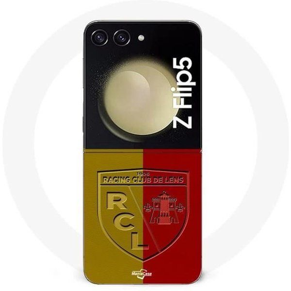 Funda Samsung Galaxy Z Flip5 RCL Lens Logo Fondo Amarillo Y Rojo-image