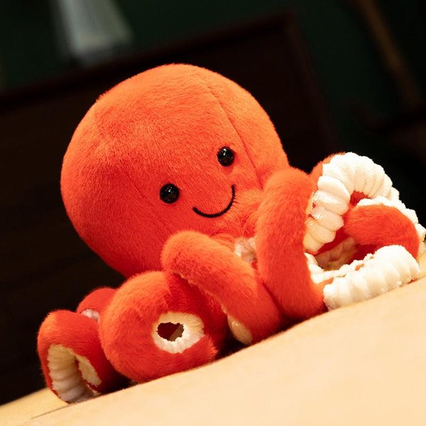 MuñEco De Peluche Pulpo De TentáCulos Largos De Dibujos Animados De 17 Cm Almohada Pulpo Rojo Suave Lindo De SimulacióN Juguete De Peluche DecoracióN Del Hogar Regalo Para NiñO About 17Cm-image