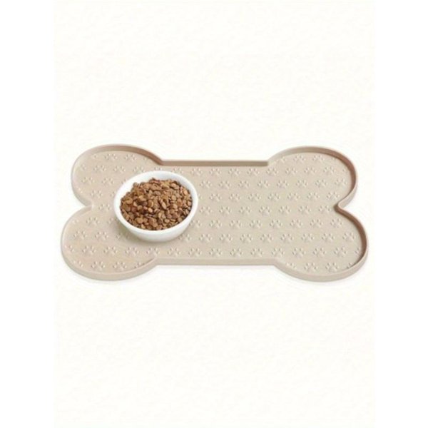 1 Posavasos Con Forma De Hueso Para Perro, Alfombrilla Para Comida De Perro, Alfombrilla De Silicona Antideslizante Para Cuenco De Perro, Posavasos MáS Grueso Para Mascotas, Alfombrilla Impermeable Para Comedero De Gato, Alfombrillas De AlimentacióN Para-image