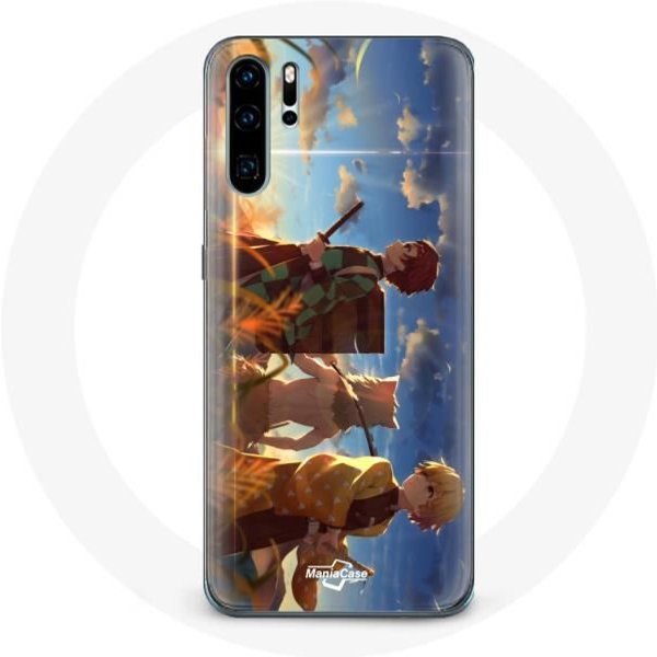Funda Para Huawei P30 Tanjiro Inosuke Y Zenitsu Demon Slayer Kimetsu No Yaiba Anime Manga-image