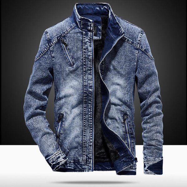 Kurtka MęSka Jesień I Zima KoreańSki Styl Modna BawełNa Slim Fit MęSka Retro Denim Kurtka Odzież MłOdzieżOwa 4XL-image
