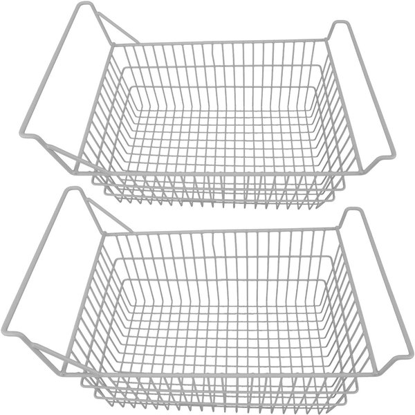 2 Cestas De Congelador Para Congelador ArcóN, Cestas Organizadoras De Almacenamiento De Alambre DoméStico Con Alto Bajo 50X24Cm / 19.7X9.4In-image