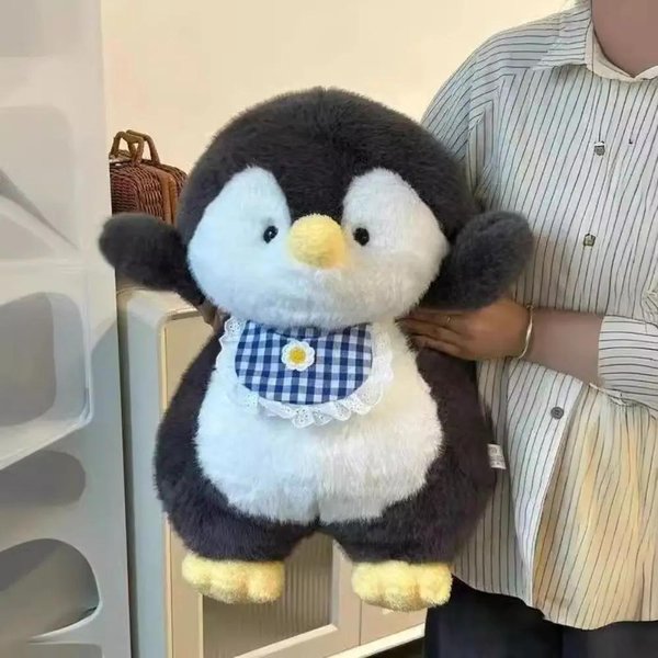 Kawaii Pluszowa Urocza Zabawka Pingwin Puszysta 40CM Wypchane Zwierzę Lalka MięKka Prezent Dla Dzieci Pluszaki Lalka 35Cm Black-image