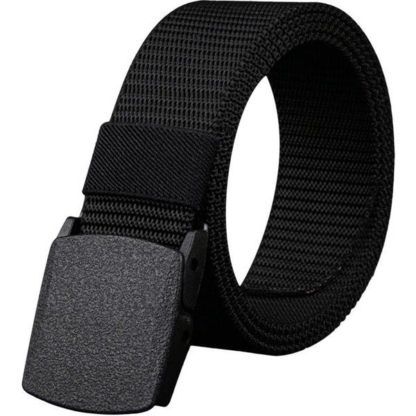 Cinturones De Hombre, Cinturones De Moda Unisex Para Vaqueros, CinturóN Ajustable Para Hombre, CinturóN De Caza Para Viajes Al Aire Libre, Hebilla AutomáTica De PláStico Para Pantalones Black-image