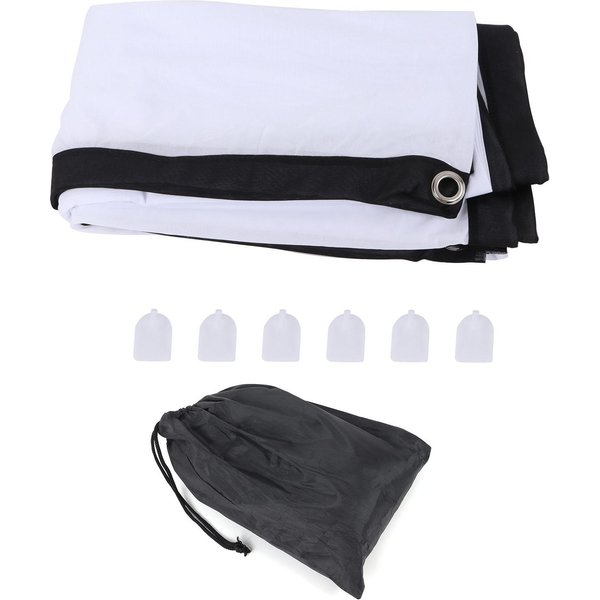 Pantalla De Cine Para Exteriores De 100 Pulgadas, Plegable, Antiarrugas, 16:9 Cortinas PortáTiles Blancas Para Cine En Casa-image