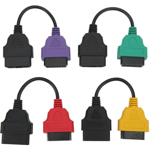 4 Szt. Kabel Adaptera Skanera OBD2 Kabel Diagnostyczny Do Skanowania ECU Zamiennik Dla Skanera ECU Fiat-image