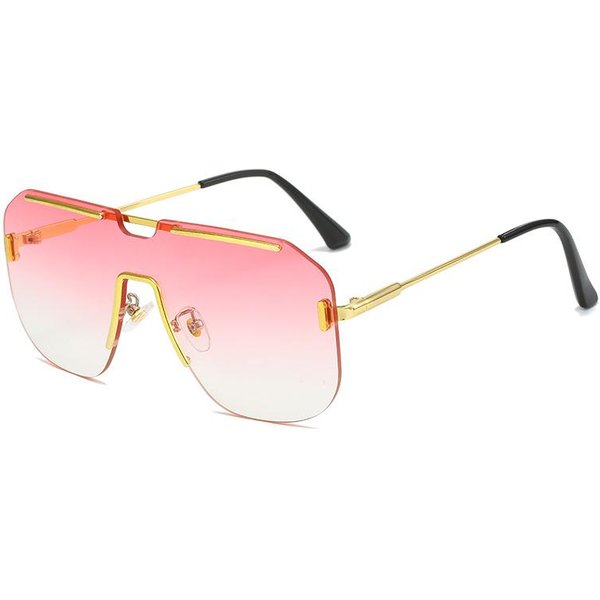 Nowe Europejskie AmerykańSkie Bezramkowe Okulary PrzeciwsłOneczne MężCzyźNi Kobiety Luksusowe Vintage Moda UV400 Okulary SłOneczne Gafas White-image