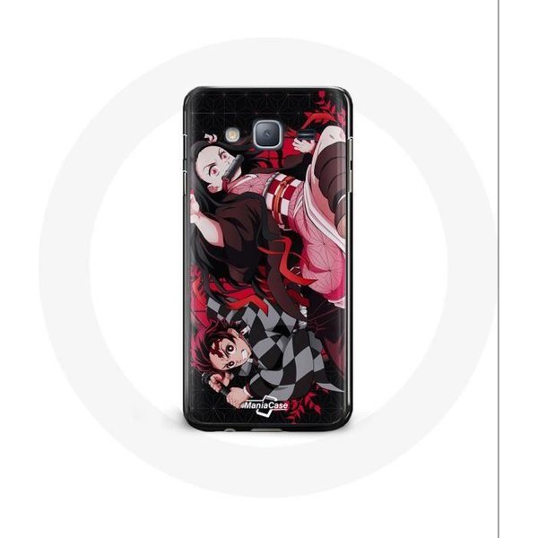 Funda - Maniacase - Samsung Galaxy J7 2016 - Flexible - Negro - Demon Slayer-image