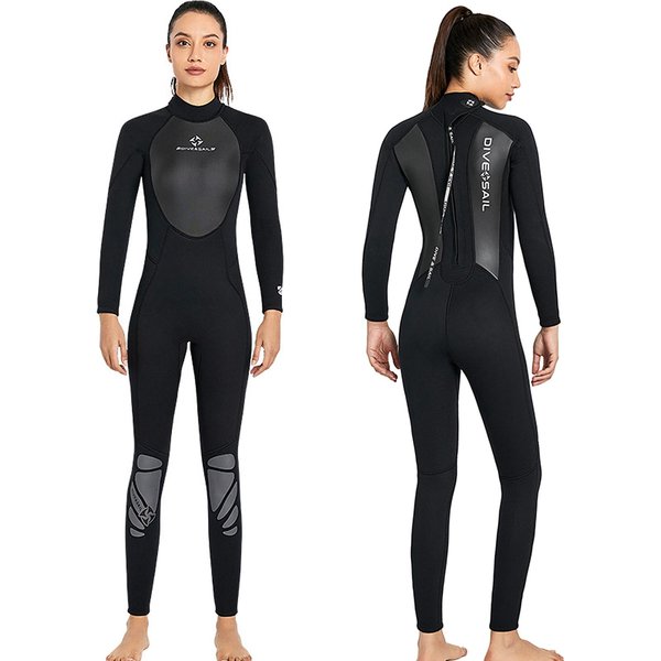 3Mm Damski Kombinezon Neoprenowy Kombinezon Do Nurkowania Na CałE CiałO Do Snorkelingu I Surfingu L Czarny-image