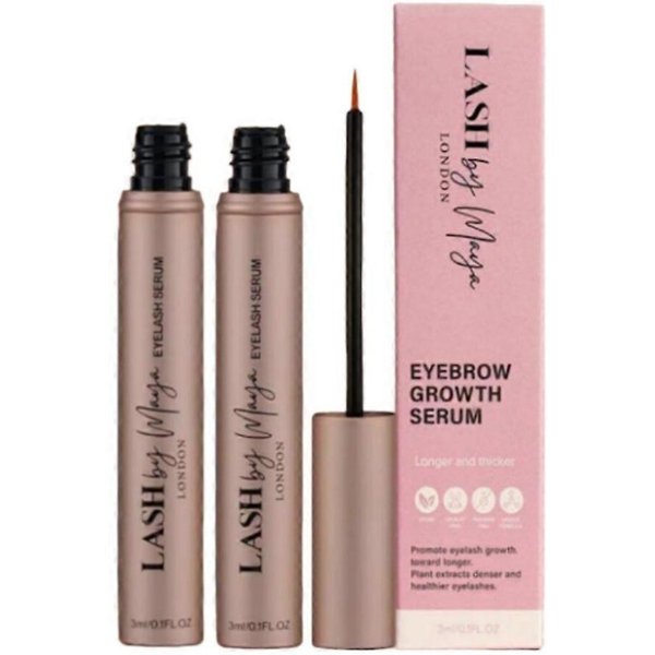 (2Pcs)Esencia Para El Crecimiento De PestañAs De 3 Ml Hace Las PestañAs MáS Largas, Espesas Y Abundantes, Realza La Curvatura De Las Cejas, Suave Y Efectiva, Sin IrritacióN-image