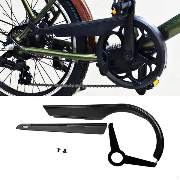 OsłOna łAńCucha Rowerowego 48-52T Mechanizm Korbowy Ochronna Jazda Uniwersalna Jazda Na Rowerze Black-image