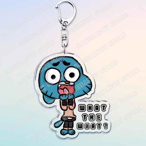 Llaveros Populares De Dibujos Animados Gumball Watterson Para Accesorios Encantadores Darwin Watterson Tawog Llaveros JoyeríA Fans Amigos Regalos Blue-image