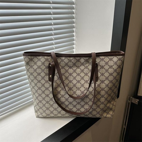 Bolso Grande De Moda, Nuevo Bolso De Mujer Sencillo Y Moderno, Bolso De Hombro De Gran Capacidad, Bolso De Mano De Moda Para Desplazamientos. Gray-image