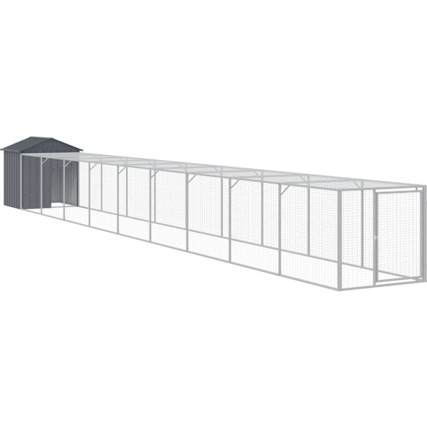 Gallinero Con Parque Antracita 117 X 1017 X 123 Cm Acero Galvanizado-image