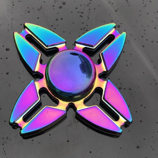 Metalowy TęCzowy Fidget Spinner EDC RęCzny Spinner Antystresowa Zabawka Dla SpinneróW UłAtwiająCa Skupienie Redukcja Stresu Adhd Spinner Na Palce Zabawki Dla Dzieci-image