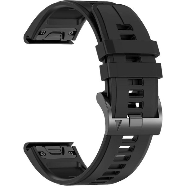 Pasek Do Zegarka Fenix8 Dla Garmin Fenix 8 47Mm 51Mm E 7 7X/Epix Pro/6 6X 5X Plus/Enduro 3 Quickfit 26Mm 22Mm Silikonowa Bransoleta 2028 Quickfit 26Mm Czarny-image