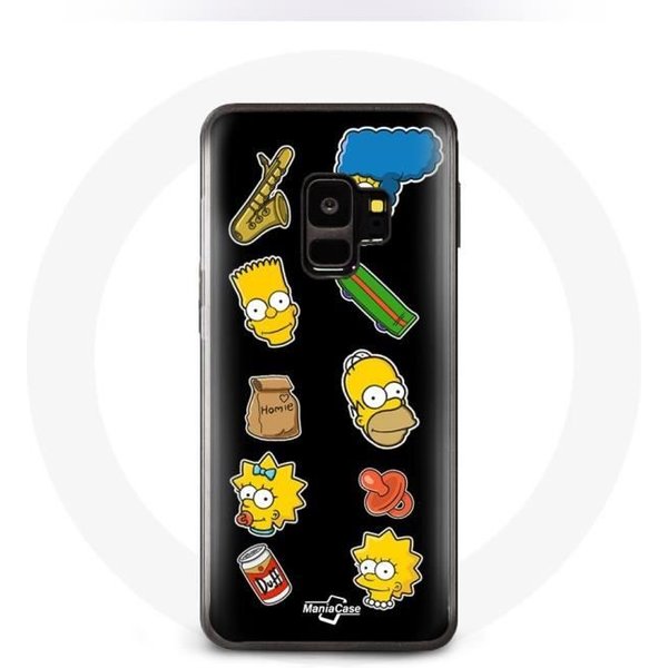 Funda - Samsung - Galaxy S9 - Los Simpson - Flexible - Negra - ProteccióN Negro-image