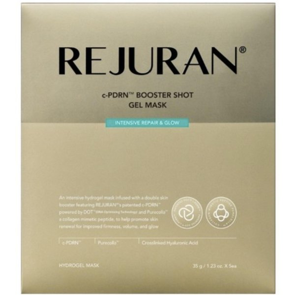 Rejuran C-Pdrn Booster Shot Mascarilla En Gel ReparacióN Intensiva Y Luminosidad 35G × 5 LáMinas – Mascarilla Facial Hidrogel Reafirmante, Hidratante Y Radiante – 1 Caja-image