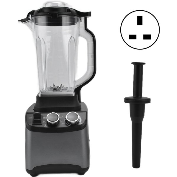 Batidora De Cocina MultifuncióN De 1500 W Y 2000 Ml, Batidora EléCtrica De Encimera, Trituradora De Hielo Para El Hogar. Gray-image