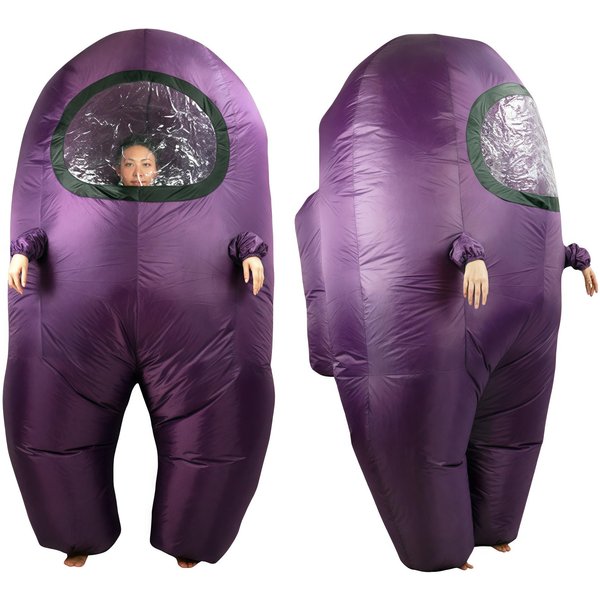 Disfraz Inflable Creativo De Astronauta Para Halloween Para ActuacióN En Escenario Child 120-150CM PúRpura-image