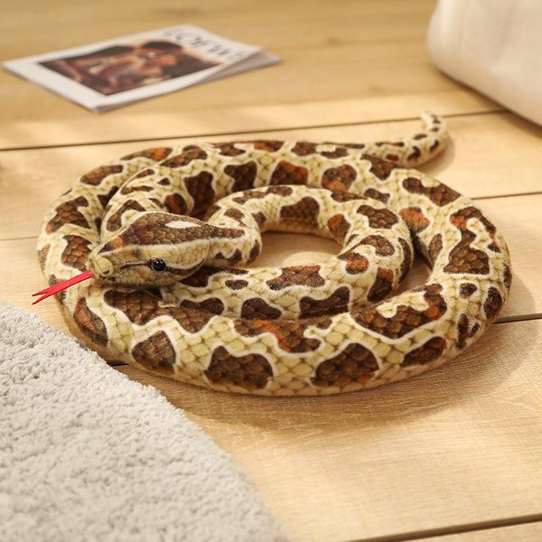 Juguete De Peluche Serpiente Boa SimulacióN 200Cm Relleno MarróN Naranja Verde Salvaje Aterrador Animal Largo Atrezo Fiesta DecoracióN Regalo Hombre 200Cm-image