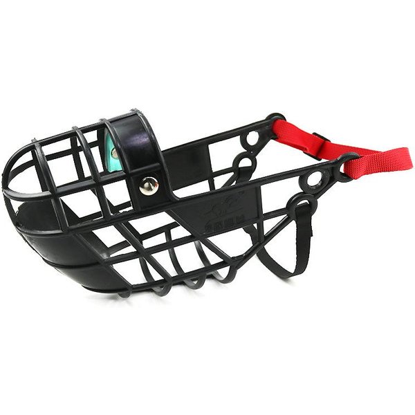 Bozal Ajustable Para Perro, MáScara De PláStico, Antiladridos, Cubierta Bucal Para Mordeduras, Para Galgos PequeñOs/Medianos/Grandes, Gree Whippet M Negro-image