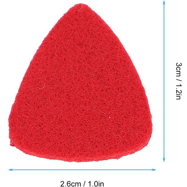 10 Szt. Wysokiej JakośCi PióRka Z Filcu WełNianego Plektra Do Ukulele Akcesorium Instrumentalne Red-image