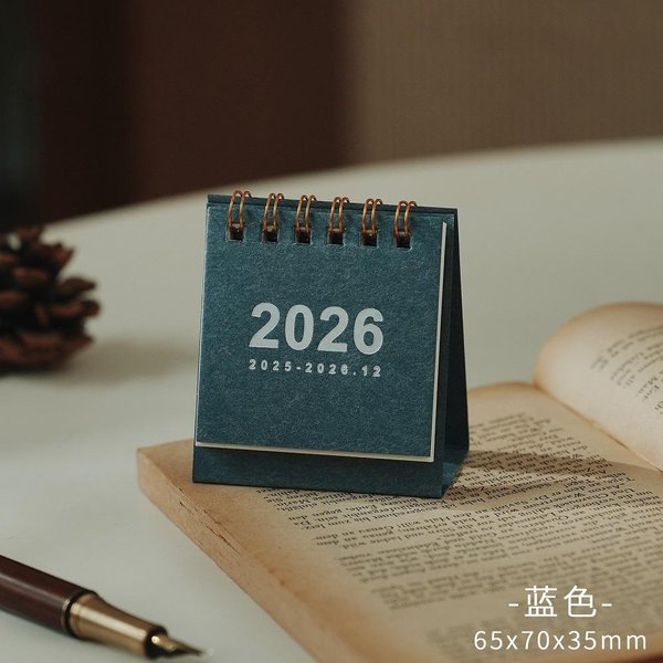 2026 Mini Prosty Kalendarz MałY Kalendarz Biurkowy Kreatywny Kalendarz Spiralny Planer Dekoracja Biurka ArtykułY Biurowe-image