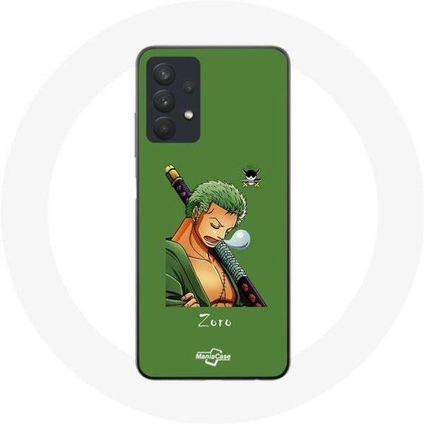 Funda - Maniacase - Samsung Galaxy A32 5G - Manga One Piece Zoro - Flexible - Blanca-image