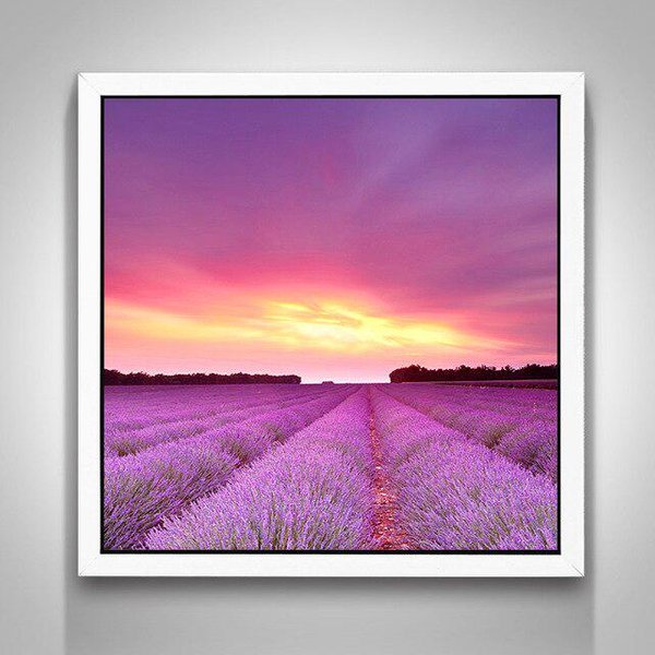 Diament Haft Lawendowy OgróD 5D DIY Diament Malarstwo Cross Stitch Mozaika Rhinestone 30X30CM Pink-image
