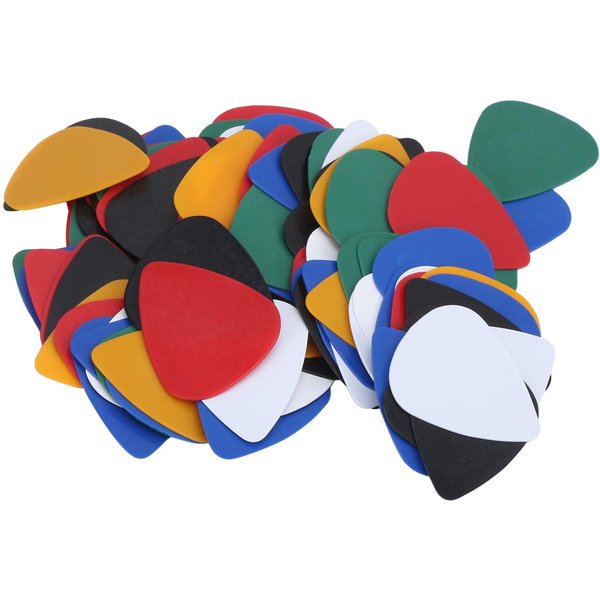 100 Piezas PúA De Guitarra Colorida PláStico ProteccióN Para Dedos Accesorios Para Instrumentos Musicales 0.46Mm-image