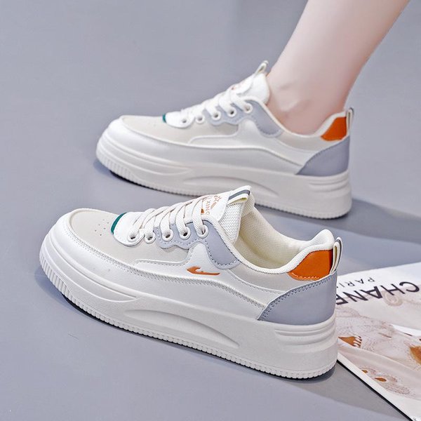 OtoñO Nuevos Zapatos Blancos PequeñOs BáSicos Coreanos Ins Para Mujer, Zapatos Para Correr Para Estudiantes Con Aumento, Zapatos Casuales Transpirables 40 Gray-image