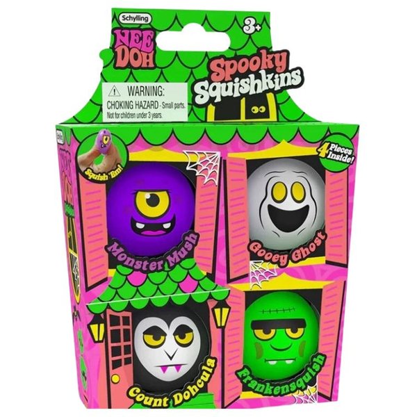 Schylling Needoh Dom Ducha Na Halloween Zestaw 4 W 1 MięKka Zabawka Fidget Do ŚCiskania Zabawka Sensoryczna Do Redukcji Stresu Dla Dzieci I DorosłYch-image