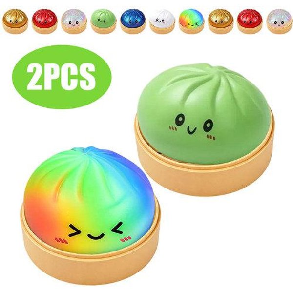 Kolorowe Squishy PierożKi PiłEczki Antystresowe Do ŚCiskania Parowane BułEczki Z Nadzieniem Super Pluszowe Powolny PowróT Do KształTu Prezenty Na Imprezy Dla DorosłYch-image